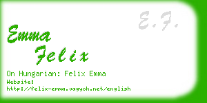 emma felix business card